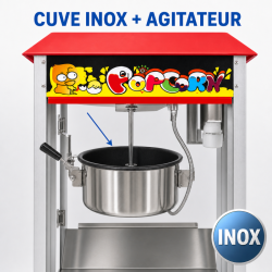 Επαγγελματική Μηχανή Ποπ Κορν 1400 W — Κάδος Inox