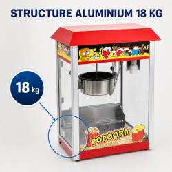 Επαγγελματική Μηχανή Ποπ Κορν 1400 W — Κάδος Inox