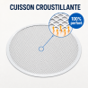 Perforated Pizza Plate Ø 250 mm Aluminum — Dynasteel