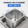 Bac Gastro GN 1/2 Inox Profondeur 200 mm 12,5 L