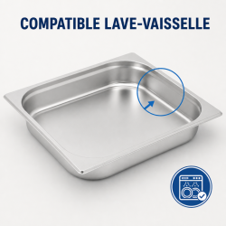 Bac Gastro GN 2/3 Inox 65 mm 5,5 L — Bac Gastronorme Pro