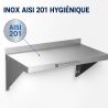Ράφι Τοίχου Ανοξείδωτο 800 x 300 mm με Πλάτη