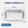 Bac Gastro GN 1/4 Inox — Βάθος 65 mm — 1,8 L