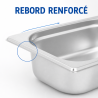 Bac Gastro GN 1/4 Inox — Βάθος 65 mm — 1,8 L