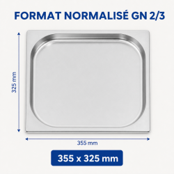 Gastro GN 2/3 Stainless Steel Pan — Depth 20 mm, 1.35 L