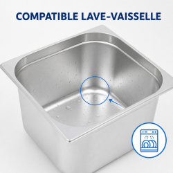 Bac Gastro GN 2/3 Inox 13 L - Βάθος 150 mm
