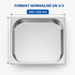 Bac Gastro GN 2/3 Inox — 40 mm, 3 L, Πλυντήριο Πιάτων