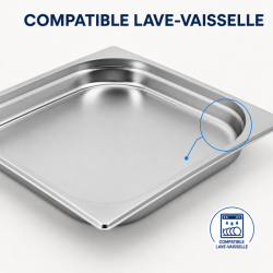 Bac Gastro GN 2/3 Inox — 40 mm, 3 L, Πλυντήριο Πιάτων