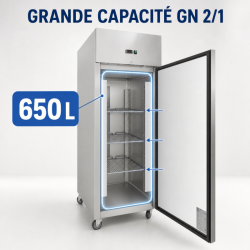 Armoire Réfrigérée Positive 650 L Inox GN 2/1 Ventilée