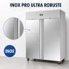 Αρνητικό Ντουλάπι 1400 L Inox 2 Πόρτες GN 2/1 Αεριζόμενο