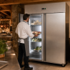 Θετική Ψυγείο Ντουλάπα 1400 L Inox GN 2/1 – 2 Πόρτες