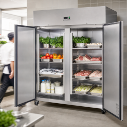 Θετική Ψυγείο Ντουλάπα 1400 L Inox GN 2/1 – 2 Πόρτες