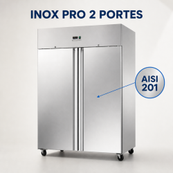 Θετική Ψυγείο Ντουλάπα 1400 L Inox GN 2/1 – 2 Πόρτες