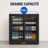 Ψυγείο Μπαρ 212 L 2 Συρόμενες Πόρτες Μαύρο