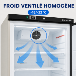 Stainless Steel Freezer Cabinet 510 L Ventilated -18/-22 °C