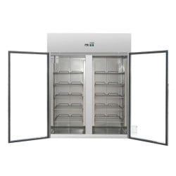Θετική Ψυγείο Ντουλάπα 1400 L 2 Γυάλινες Πόρτες GN 2/1