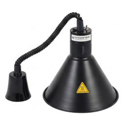 Lampe Chauffante Conique Noire avec Ampoule - Dynasteel