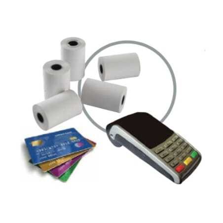Θερμικό χαρτί ταμειακής μηχανής για πιστωτικές κάρτες - 57 x 46 χιλιοστά - Σετ 5
