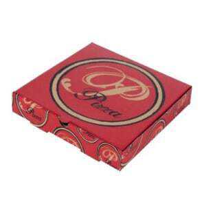 Boîte à Pizza Rouge- 50 x 50 cm - Ecoresponsable - Lot de 50