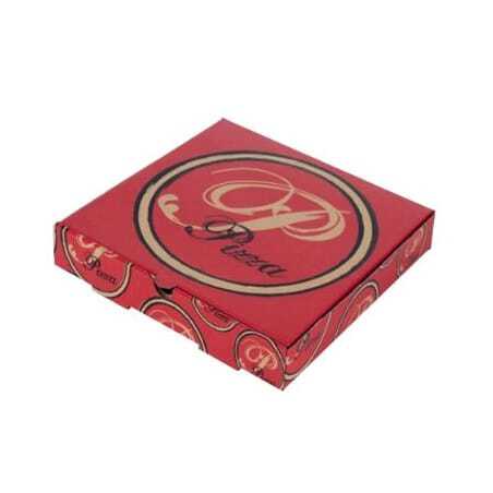 Red Pizza Box "Pizza" - 40 x 40 cm - Eco-friendly - Pack of 100