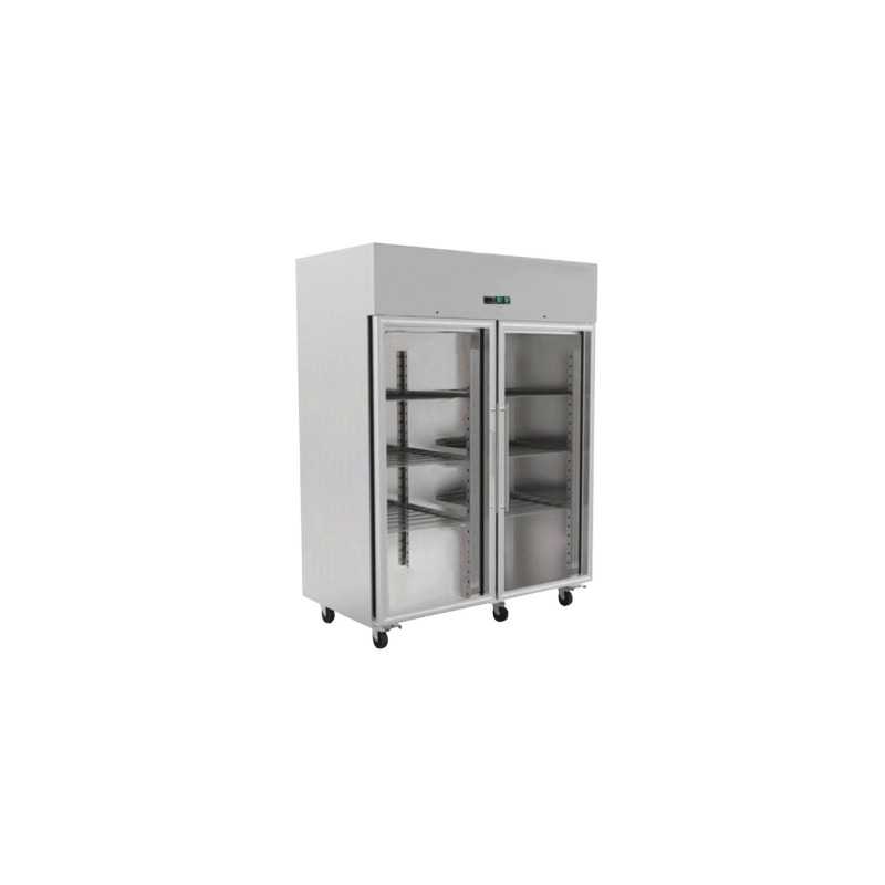 Ψυγείο με Θετική Ψύξη 2 Πόρτες Γυάλινες GN2/1 - 1400 L