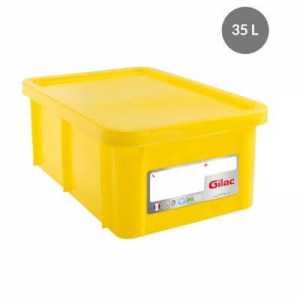 Ορθογώνιος Κάδος 35 L + Κίτρινο Καπάκι HACCP