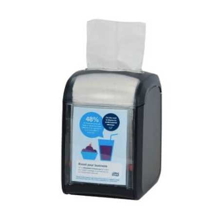 Xpressnap Fit® Tabletop Napkin Dispenser - Black Tork: Reduce waste and promote environmental commitment