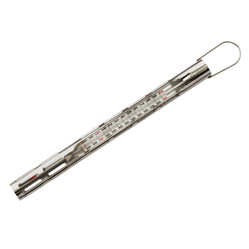 Thermomètre Confiseur en Verre Gaine Inox