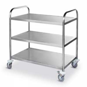 Καρότσι Υπηρεσίας Ανοξείδωτο 3 Ραφιών - Hendi
