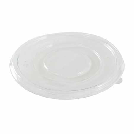 Couvercle PET pour Bol Rond en Bagasse 800 ml - Lot de 50