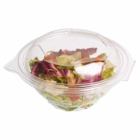 Set of 50 Small Transparent Bowls with Lid - 37 cl