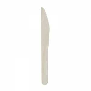 Couteau en bois de bouleau - 160 mm - Lot de 100