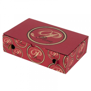 Κόκκινο κουτί πίτσας Calzone - 17 x 27 εκ. - Οικολογικά υπεύθυνο - Πακέτο 100 τεμαχίων
