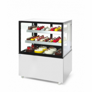 Refrigerated display case with 2 shelves - 410 L