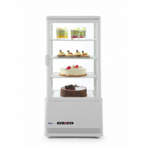 Ψυγείο εκθεσιακό λευκό με 4 γυάλινες πλευρές - 78 λίτρα