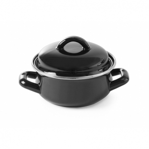 Black Pot with Lid - 0.6 L
