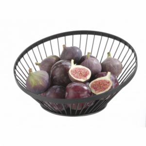 Black Oblique Fruit Basket - 280 mm Diameter