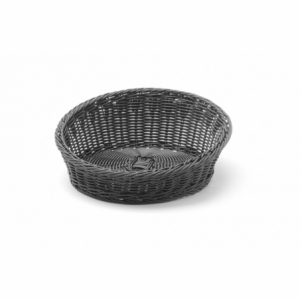 Round Black Bread Basket - 370 mm Diameter