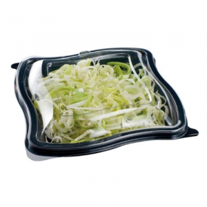 Boîte à Salade Noire en PET - 750 ml - 196 x 196 - Lot de 400