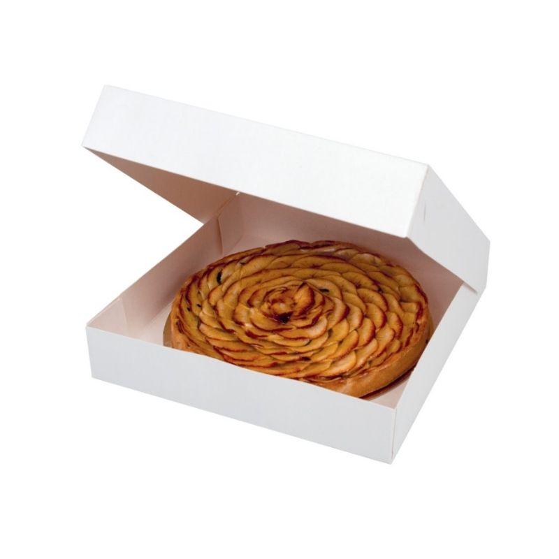 Cardboard Pastry Box - 6 Glued Corners - 20 x 20 cm - Pack of 50