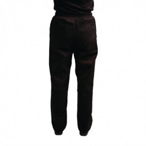 Pantalon de Cuisine Mixte Easyfit Noir Traité Teflon - Taille XL - Whites Chefs Clothing - Fourniresto