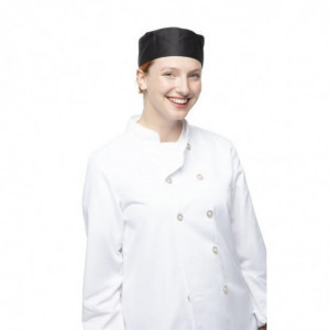 Καπέλο μαγειρικής μαύρο από πολυβαμβάκι - Μέγεθος M 58,4 εκ. - Λευκά Ρούχα Σεφ - Fourniresto