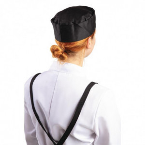 Καπέλο μαγειρικής μαύρο από πολυβαμβάκι - Μέγεθος M 58,4 εκ. - Λευκά Ρούχα Σεφ - Fourniresto