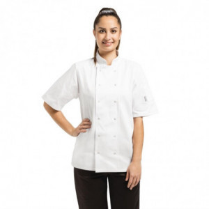 Unisex White Short Sleeve Vegas Kitchen Jacket - Size S - Whites Chefs Clothing - Fourniresto