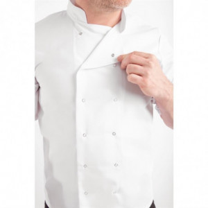 Unisex White Short Sleeve Vegas Kitchen Jacket - Size S - Whites Chefs Clothing - Fourniresto