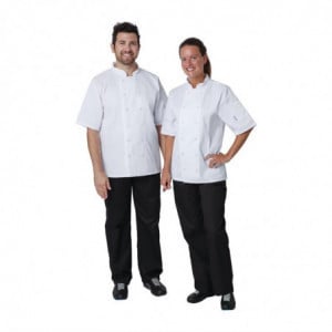 Unisex White Short Sleeve Vegas Kitchen Jacket - Size Xs - Whites Chefs Clothing - Fourniresto