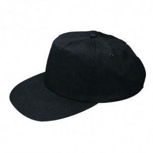 Καπέλο μπέιζμπολ μαύρο με ρυθμιζόμενο λουράκι - Ενιαίο μέγεθος - Whites Chefs Clothing - Fourniresto