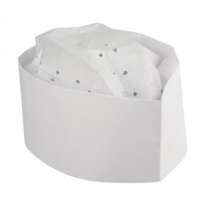 Disposable White Cap - One Size - Pack of 100 - FourniResto - Fourniresto