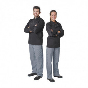 Μαγειρική σακάκι μαύρο με μακριά μανίκια Vegas - Μέγεθος L - Whites Chefs Clothing - Fourniresto