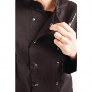 Μαγειρική σακάκι μαύρο με μακριά μανίκια Vegas - Μέγεθος L - Whites Chefs Clothing - Fourniresto